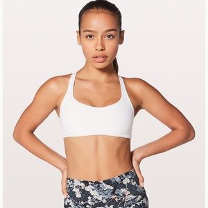 White Free to Be Wild Lululemon Sports Bra